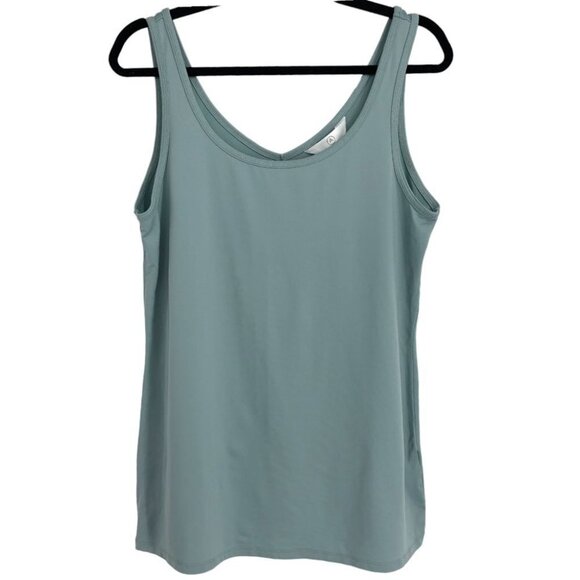 Reitmans Seafoam Blue/Green Rounded Square Neck Activewear Tank Top size 1x - Picture 1 of 13